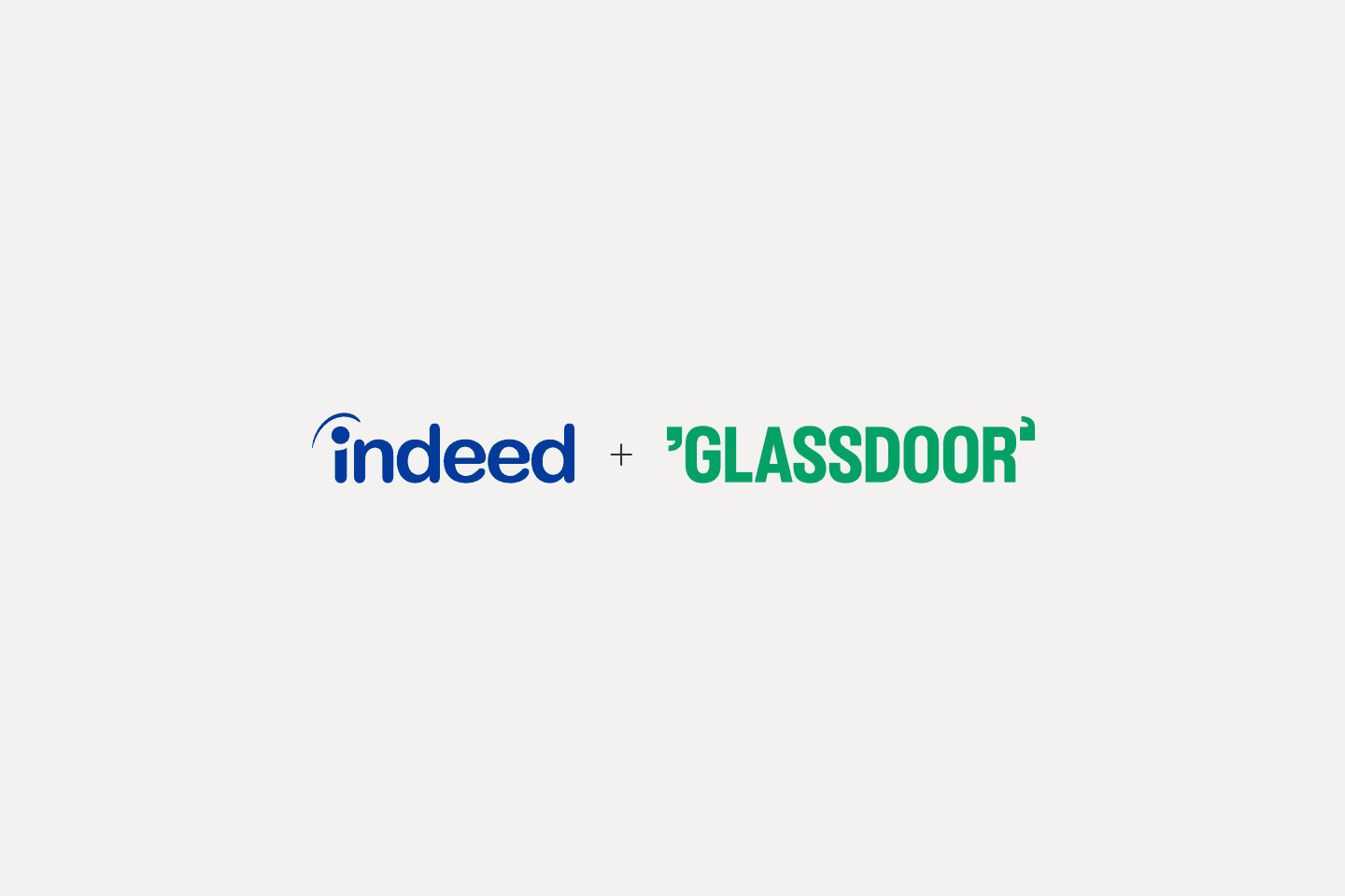 Indeed plus Glassdoor logo lockup